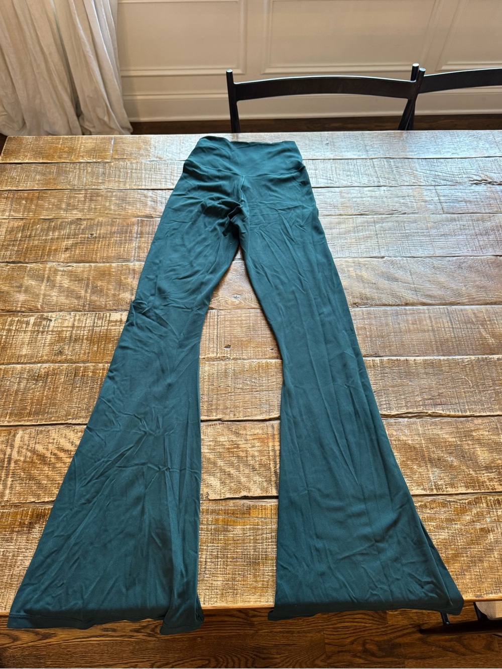 Teal Flared Stretch Pants